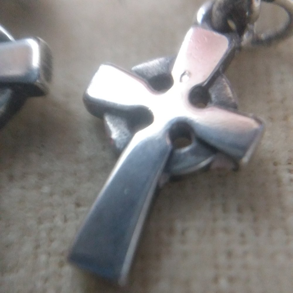 RARE James Avery : Cross Earrings 925 Sterling Silver